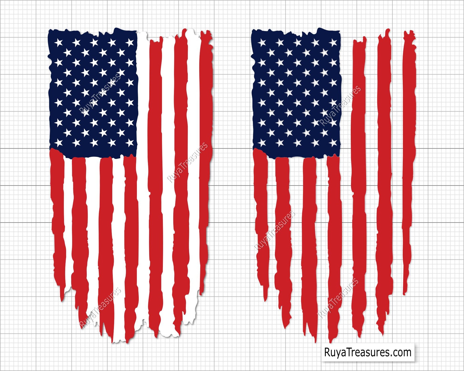 Distressed American Flag Svg