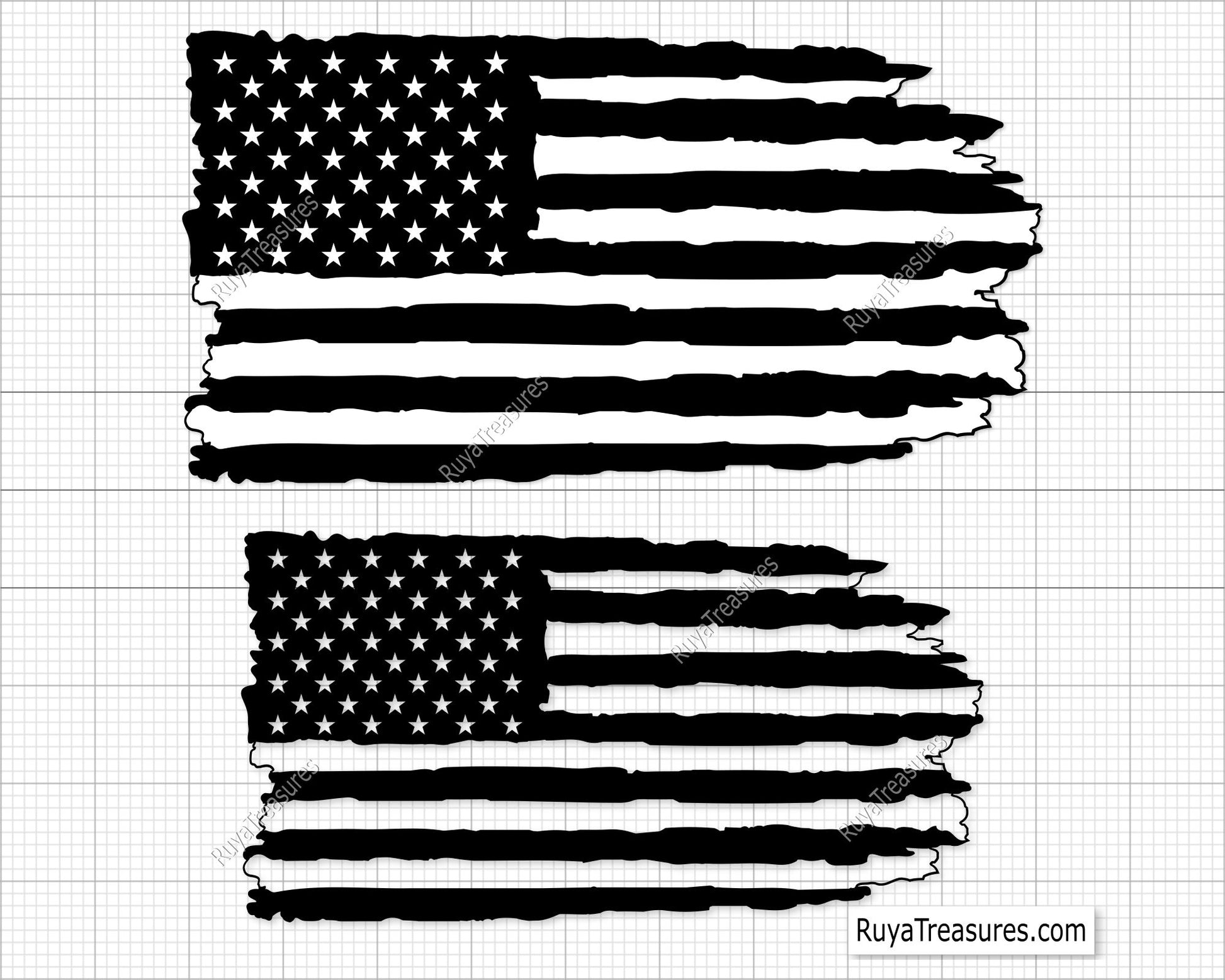Distressed American Flag Svg