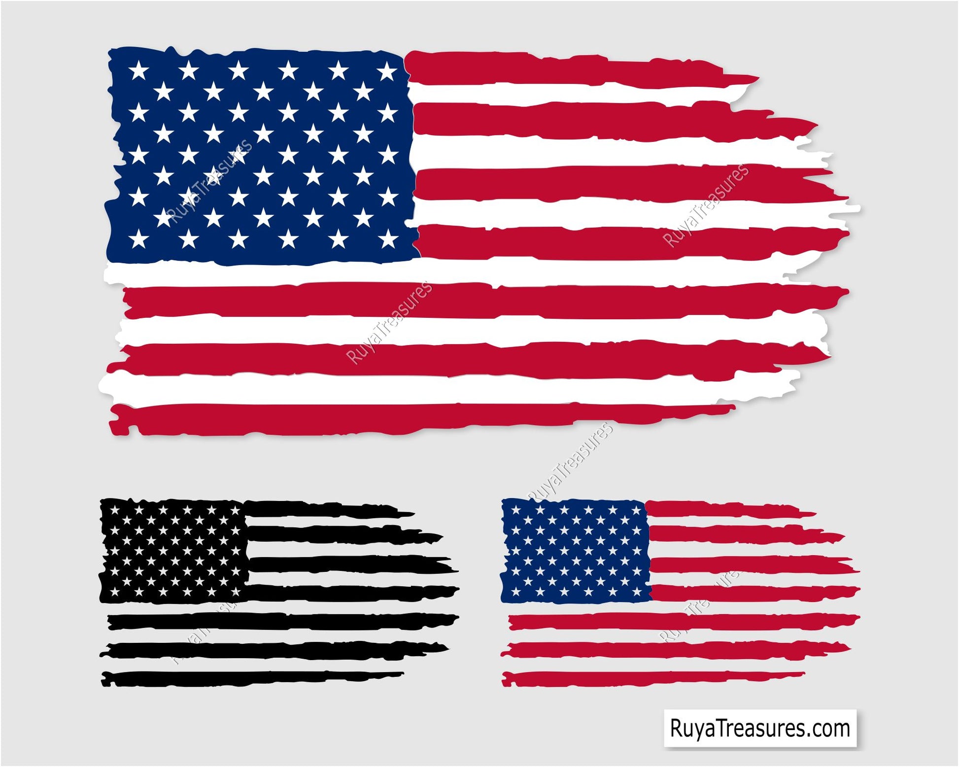 Distressed American Flag Svg
