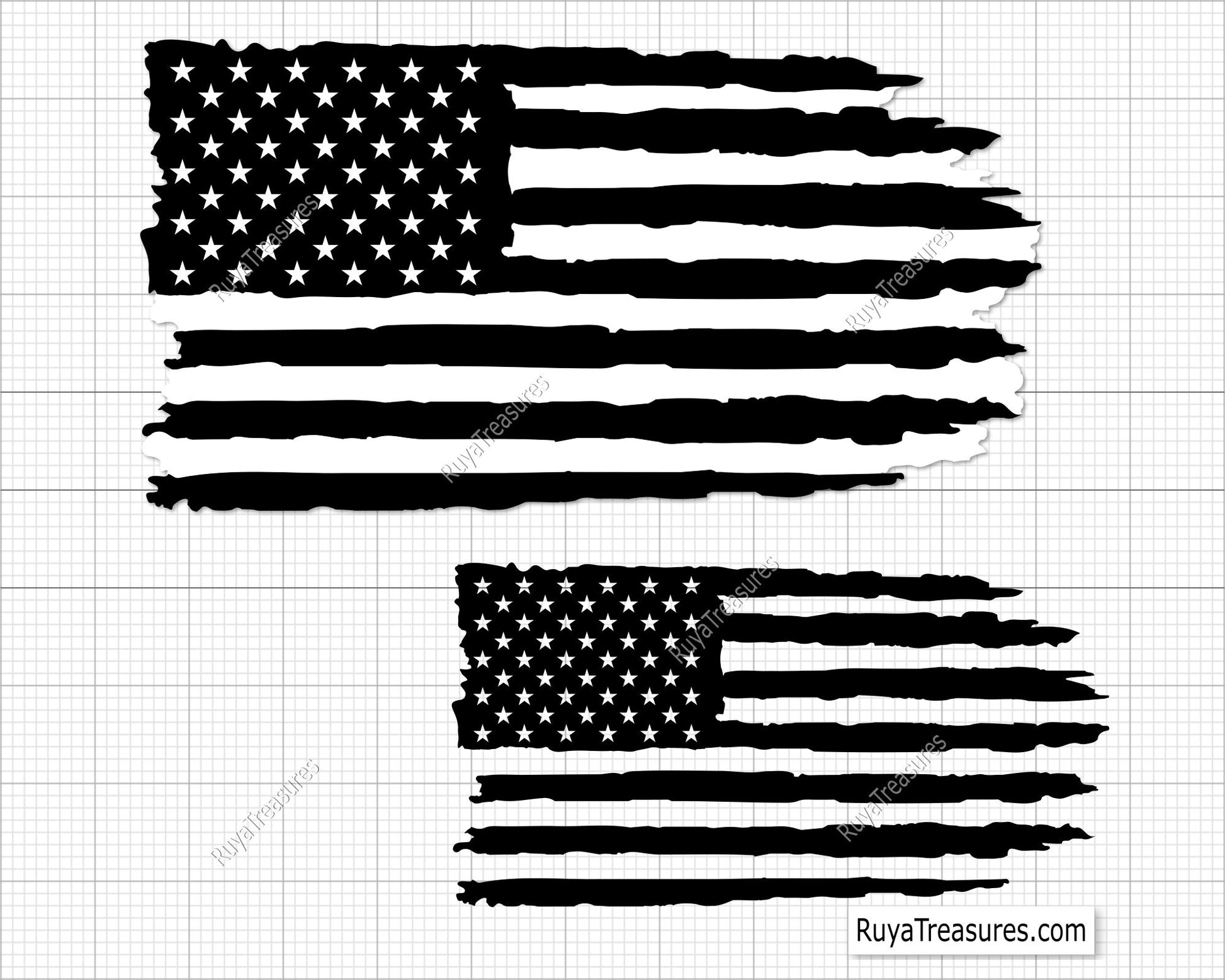Distressed American Flag Svg