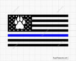 Dog Paw Print Police K9 Svg