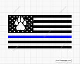 Dog Paw Print Police K9 Svg