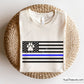 Distressed Flag Thin Blue Line Dog Paw Print Police K9 svg