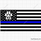 Distressed Flag Thin Blue Line Dog Paw Print Police K9 svg