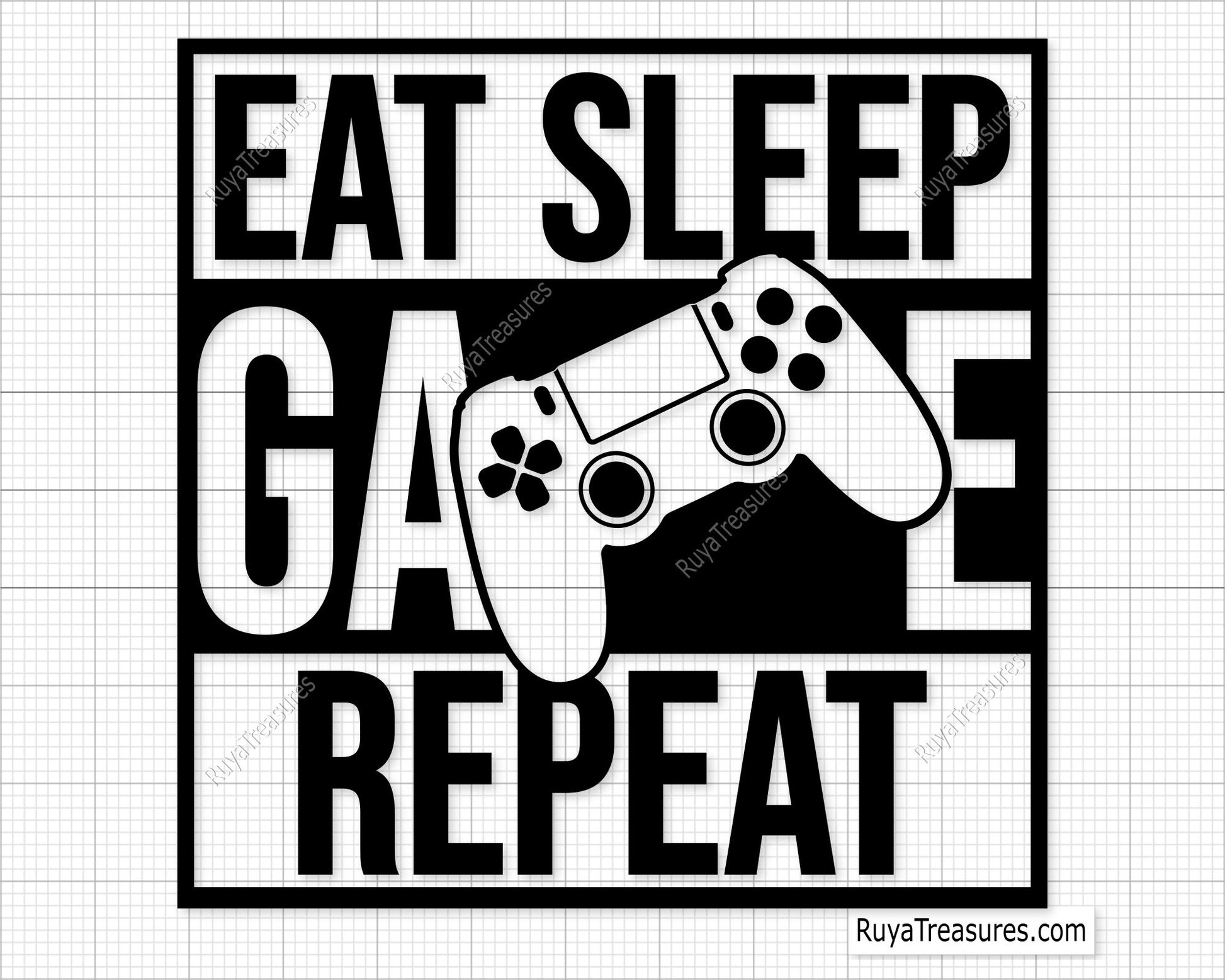 Eat Sleep Game Repeat Svg
