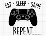 Eat Sleep Game Repeat Svg