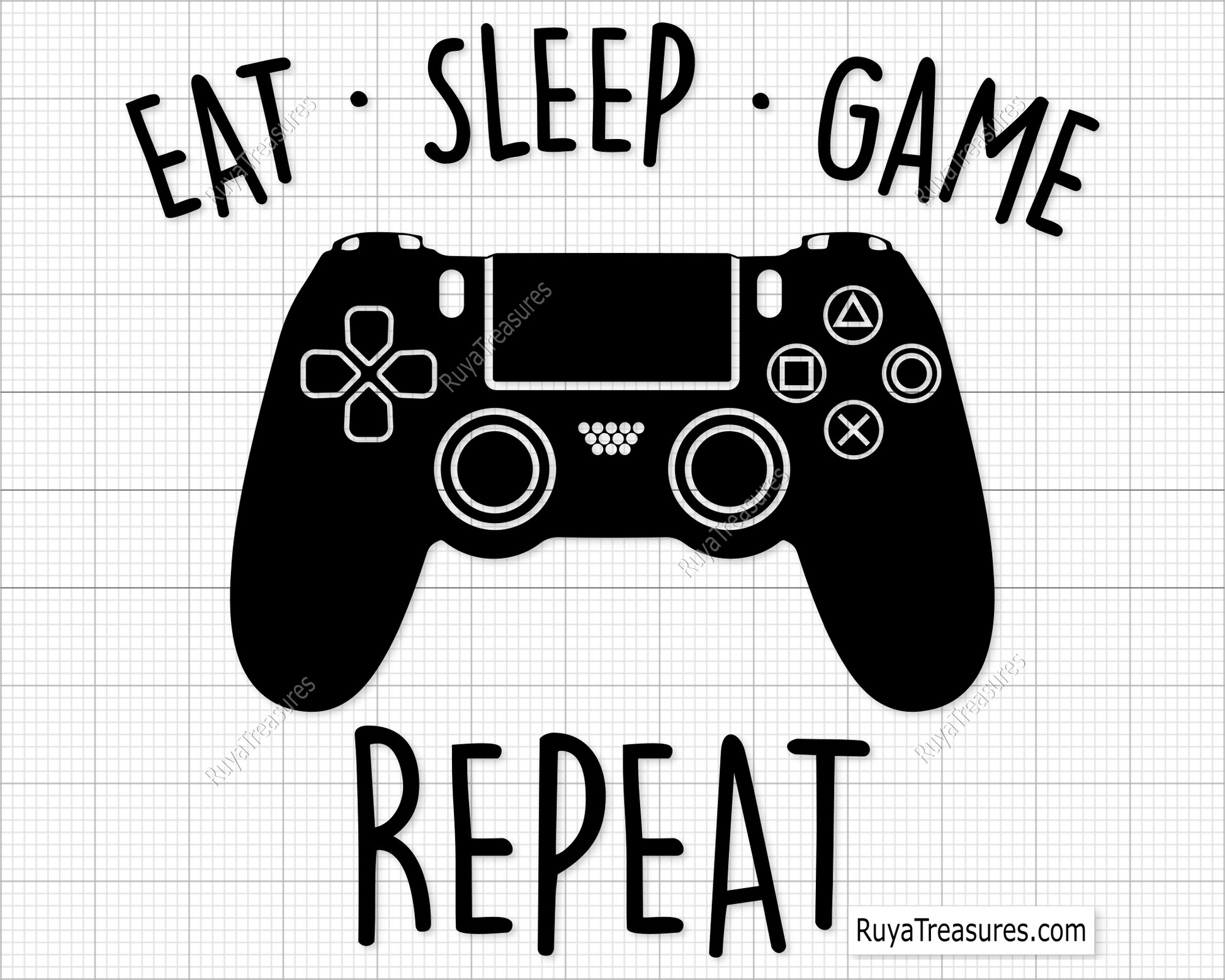 Eat Sleep Game Repeat Svg