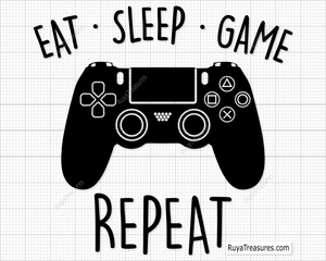 Eat Sleep Game Repeat Svg