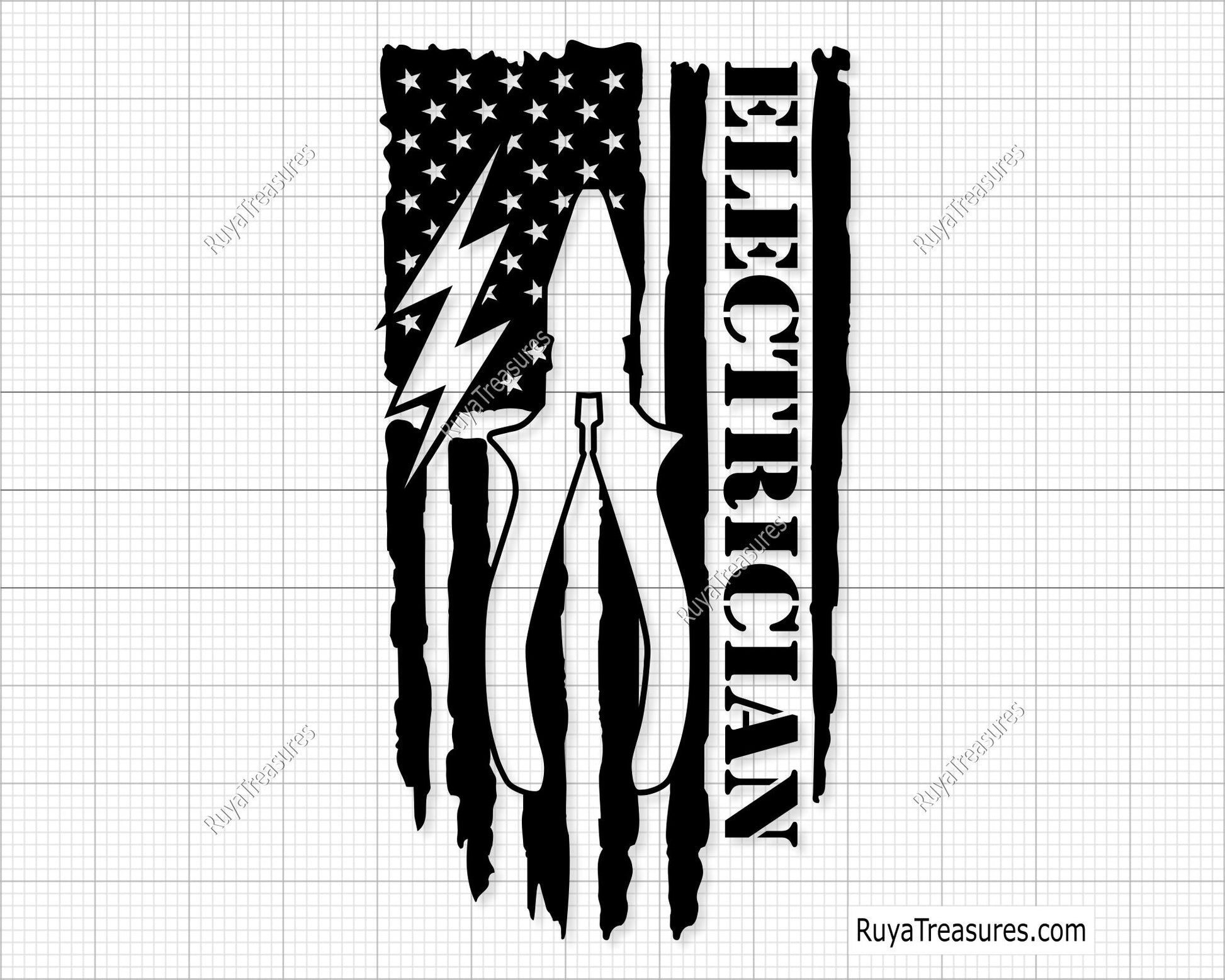 Electrician Flag Svg