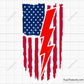 Electrician Lightning Bolt Flag Svg 