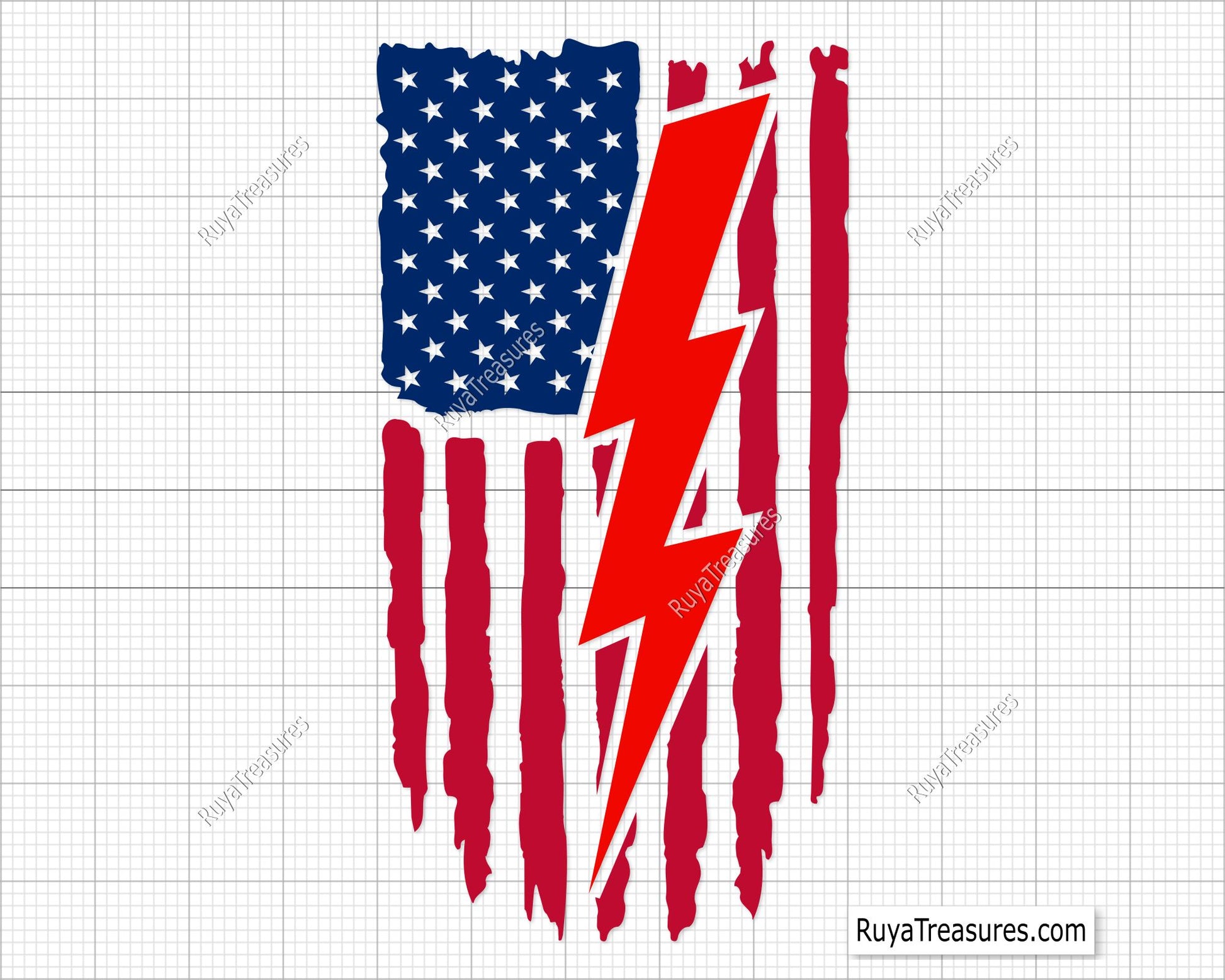 Electrician Lightning Bolt Flag Svg 