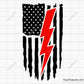 Electrician Lightning Bolt Flag Svg 