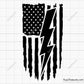 Electrician Lightning Bolt Flag Svg 