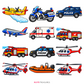 First responder vehicle clipart collection with police, firefighter, ambulance, rescue boat, helicopter, airplane, motorcycle, and emergency service graphics.