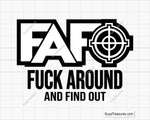 FAFO Fuck Around Find Out Crosshair Svg