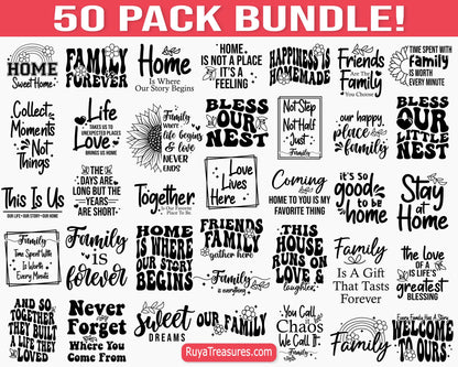 Family Quotes Svg Bundle