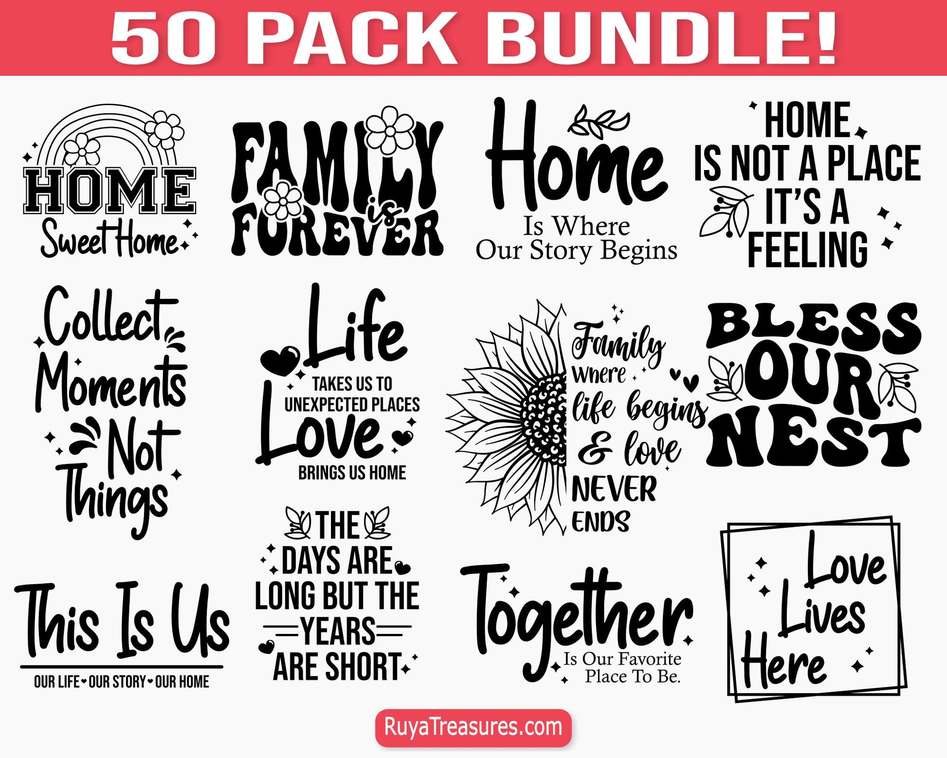 Family Quotes Svg Bundle