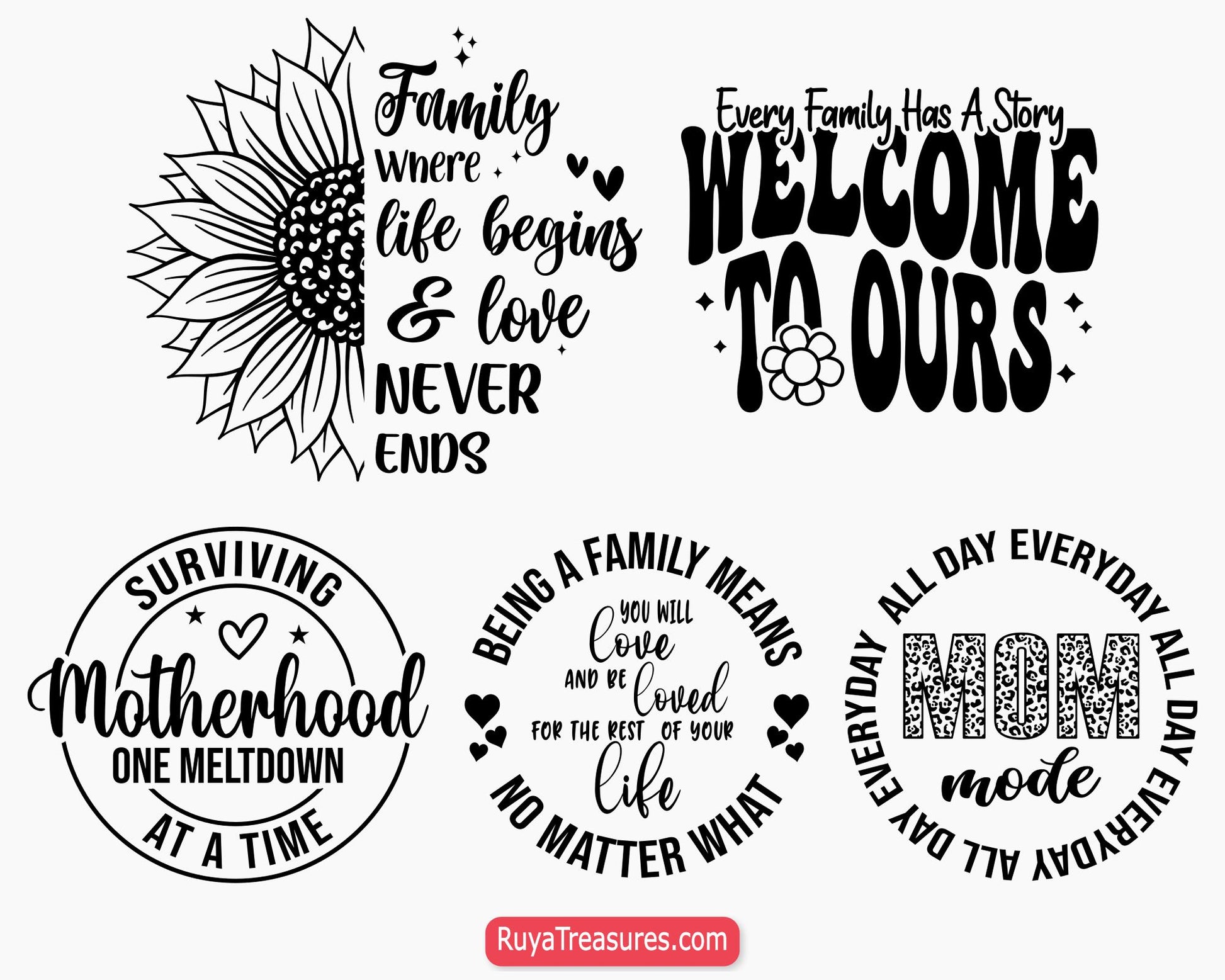 Family Quotes Svg Bundle