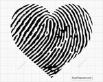 Fingerprint Heart Shape Svg