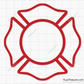 fire dept badge svg firefighter maltese cross design with tools for shirts decals engraving and custom projects