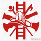 fire dept badge svg firefighter maltese cross design with tools for shirts decals engraving and custom projects