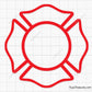 fire dept badge svg thin red line firefighter maltese cross design for shirts decals and support graphics