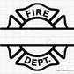 fire dept badge svg thin red line firefighter maltese cross with template layout for shirts decals and custom designs