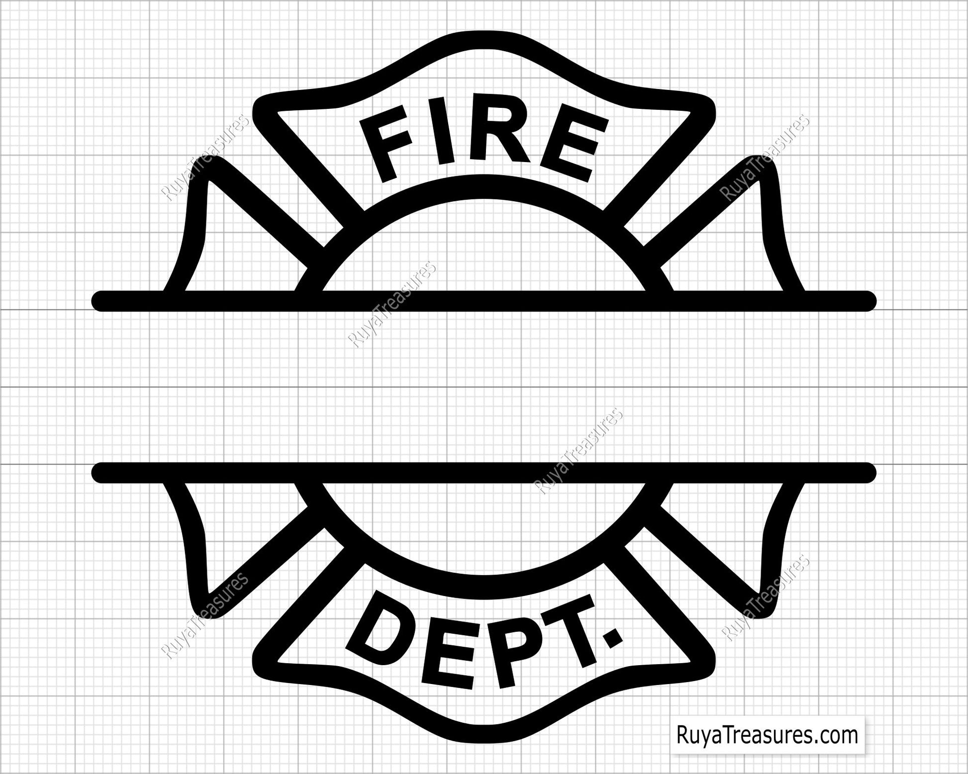 fire dept badge svg thin red line firefighter maltese cross with template layout for shirts decals and custom designs