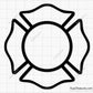 fire dept badge bundle svg firefighter maltese cross set with tools hydrant ladder for shirts decals engraving and custom projects