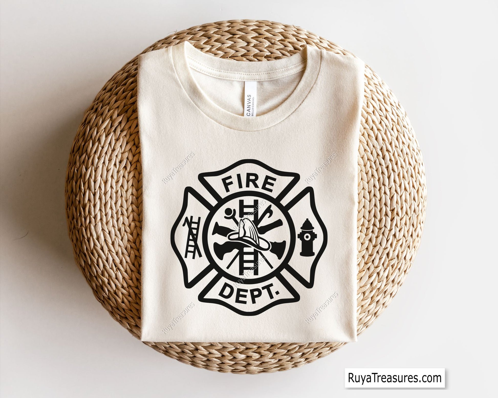 fire dept badge bundle svg firefighter maltese cross set with tools hydrant ladder for shirts decals engraving and custom projects
