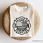 Free Fire Dept Heart Flag Svg Png, Firefighter USA Flag Heart Badge Design