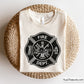 fire dept badge svg white version firefighter maltese cross design for dark shirts decals engraving and custom projects