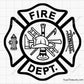 fire dept svg bundle with firefighter maltese cross template tools design for shirts decals and engraving