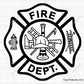 fire dept svg bundle with firefighter maltese cross template tools design for shirts decals and engraving