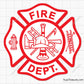 fire dept outline svg firefighter maltese cross line design with tools for cutting engraving shirts decals