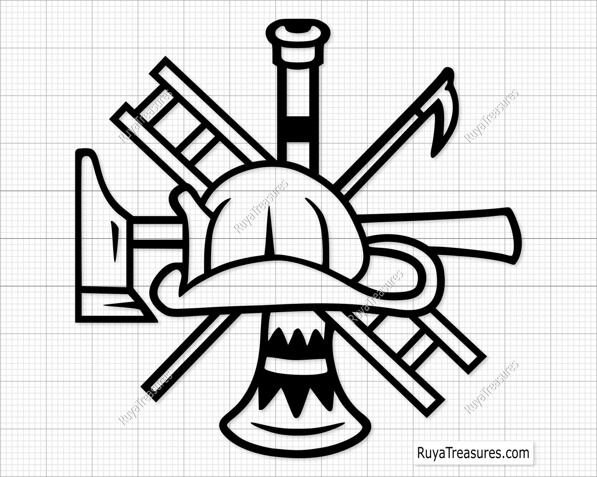 fire dept svg bundle with firefighter maltese cross template tools design for shirts decals and engraving