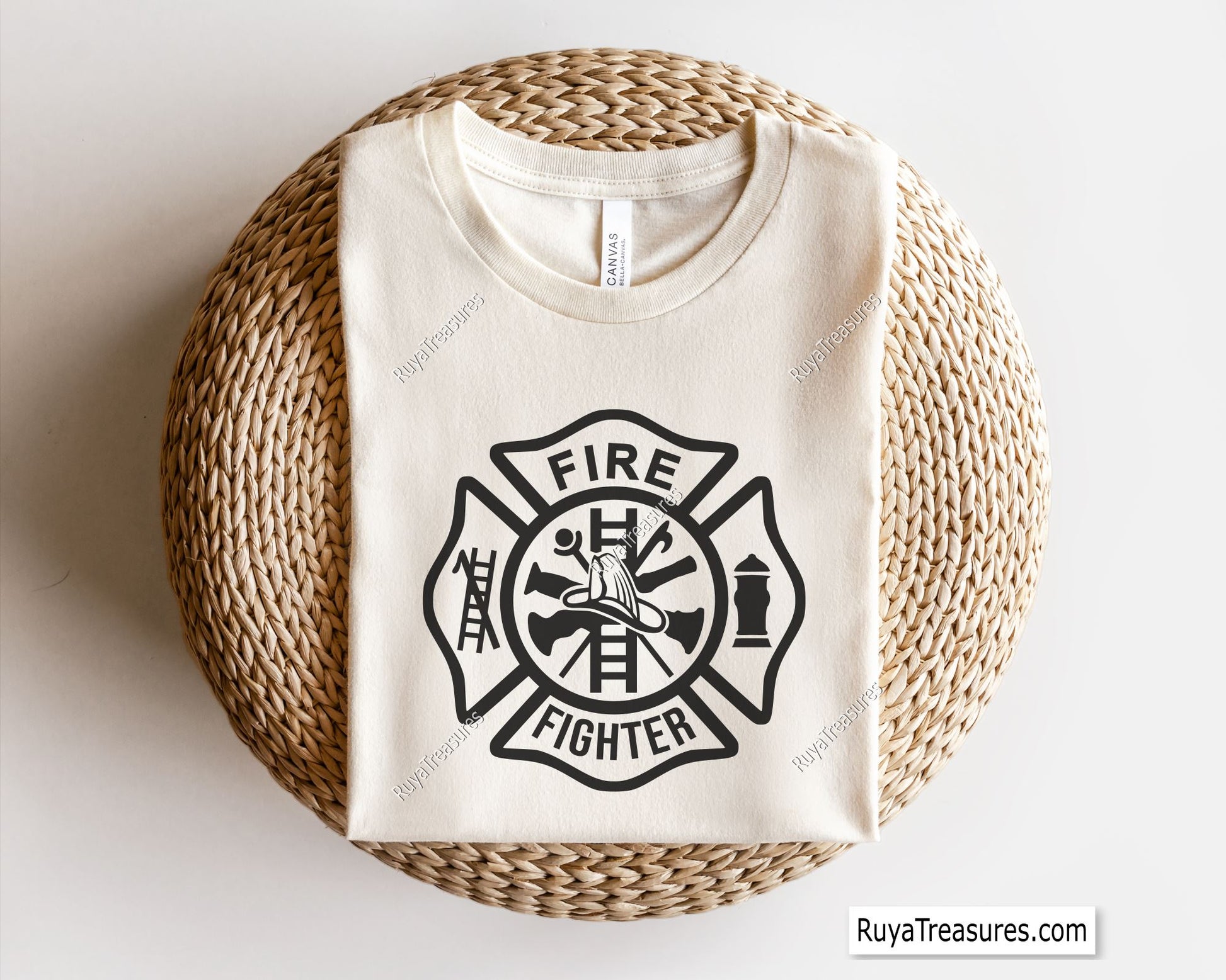 fire fighter emblem badge svg maltese cross firefighter design with tools for shirts decals engraving and custom projects