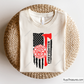 firefighter Fire Dept usa flag with axe and fire dept emblem design for shirts decals and gifts
