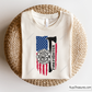 firefighter Fire Dept usa flag with axe and fire dept emblem design for shirts decals and gifts