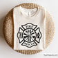 fire rescue maltese cross badge svg firefighter design with tools for shirts decals engraving and custom projects