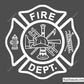 white fire dept badge template svg firefighter maltese cross for dark shirts decals engraving and custom designs