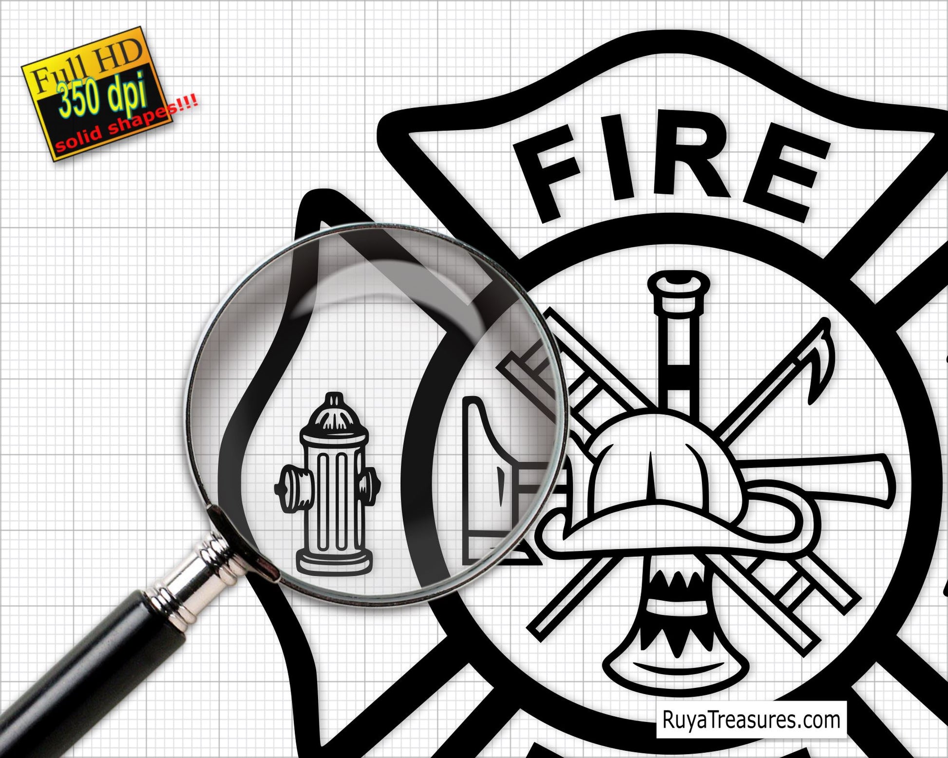 fire dept badge svg with firefighter maltese cross layout for custom designs shirts decals and engraving