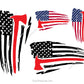 firefighter axe usa flag with thin red line design for shirts decals and gifts