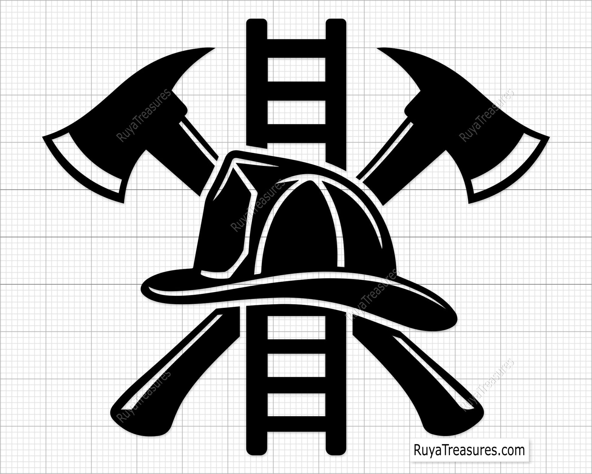 firefighter badge bundle svg fire dept maltese cross with tools hydrant ladder helmet for shirts decals engraving and custom projects