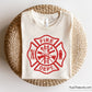 red firefighter badge template svg with maltese cross blank and detailed designs for shirts decals engraving and custom fire dept use
