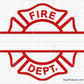 firefighter fire dept badge svg maltese cross design with firefighter tools for shirts decals and engraving