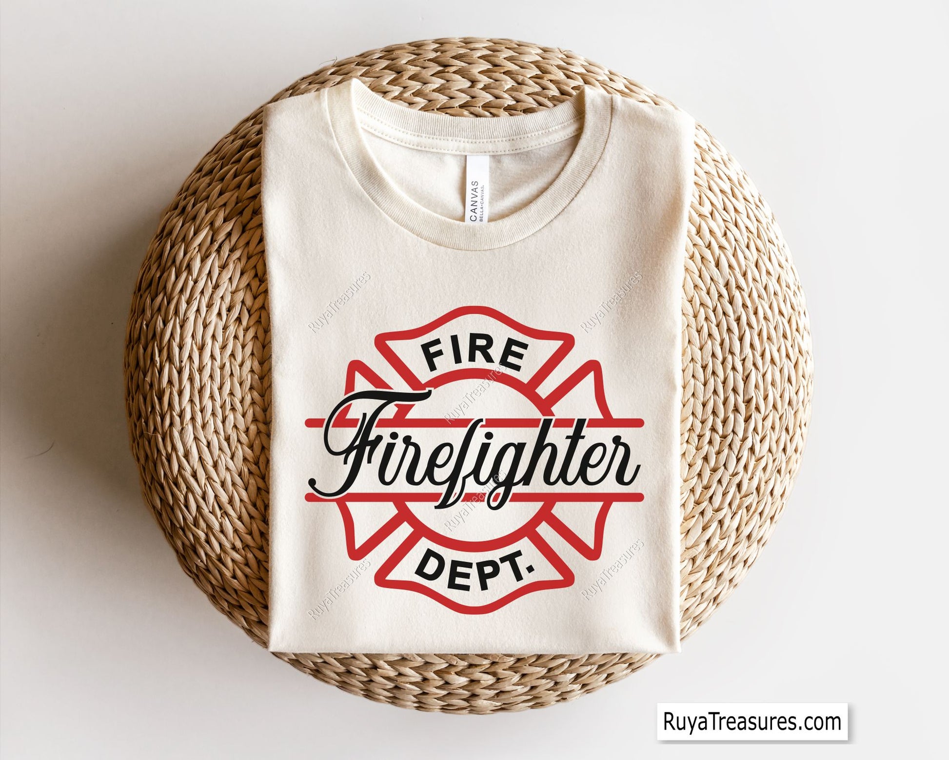 firefighter fire dept badge svg maltese cross design with firefighter tools for shirts decals and engraving