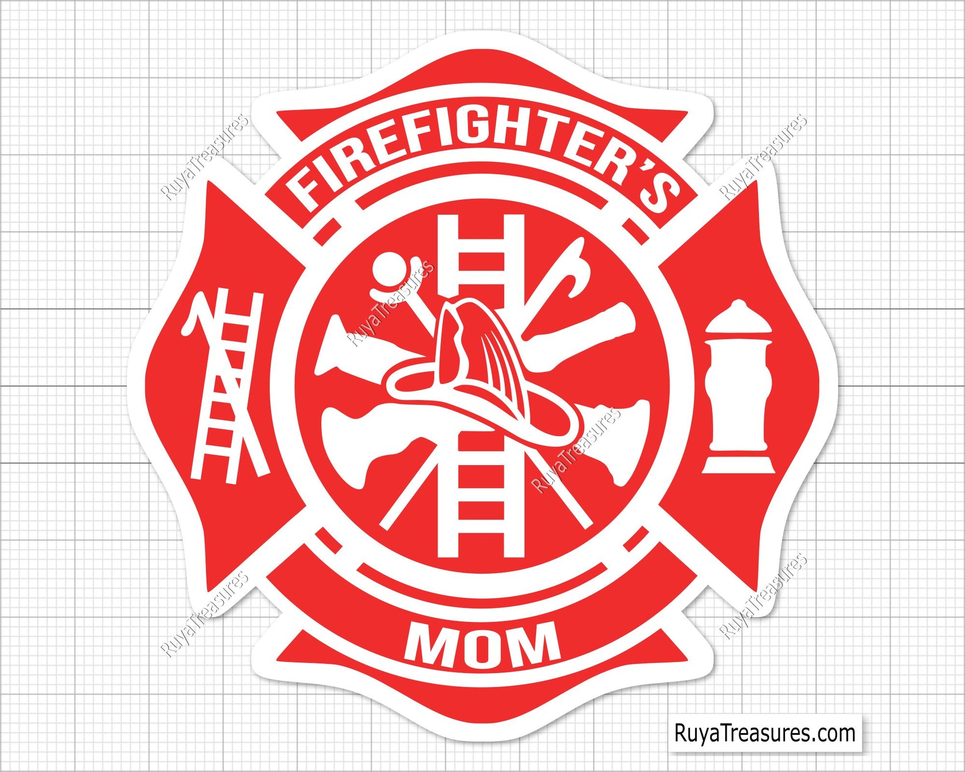 Free Firefighter Mom Maltese Cross Svg