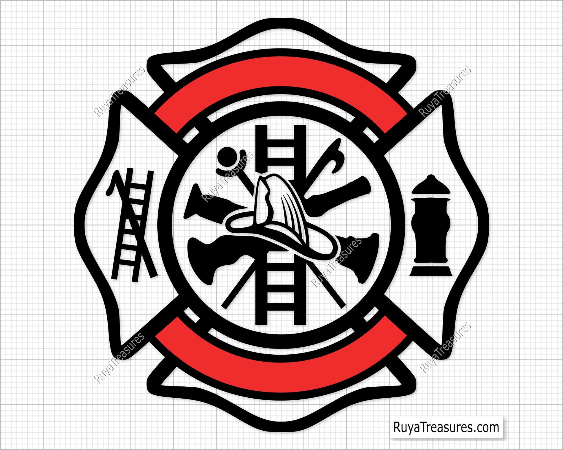 Free Firefighter Mom Maltese Cross Svg