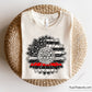 firefighter sunflower thin red line design with fire dept badge for shirts decals and gifts